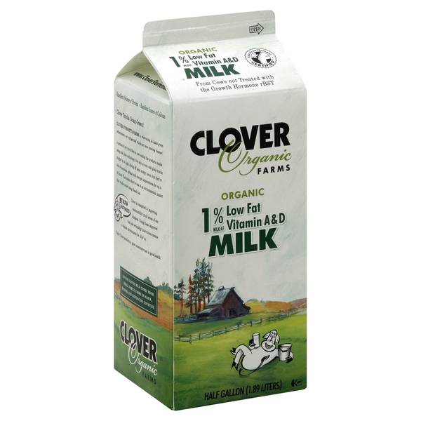 Clover, Milk, Organic, Low Fat, 1% Milkfat