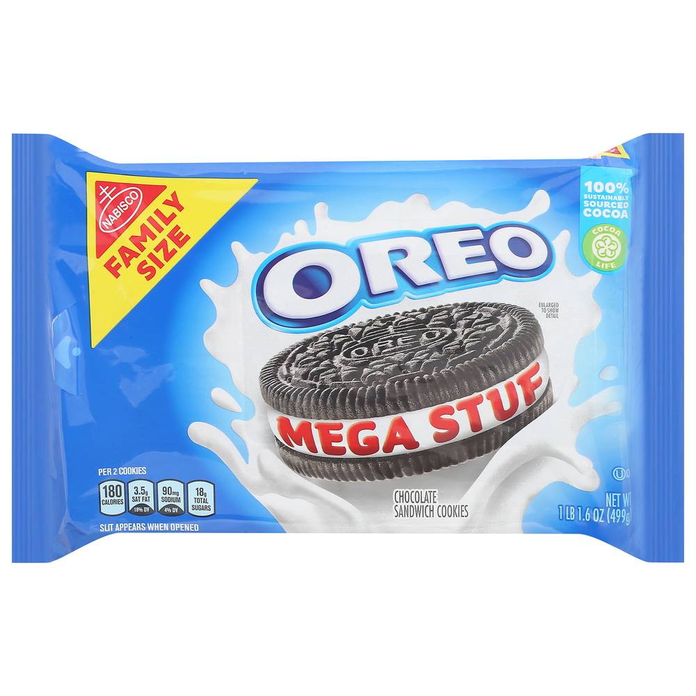 Oreo Mega Stuf Family Size Cookies (1.1 lbs)