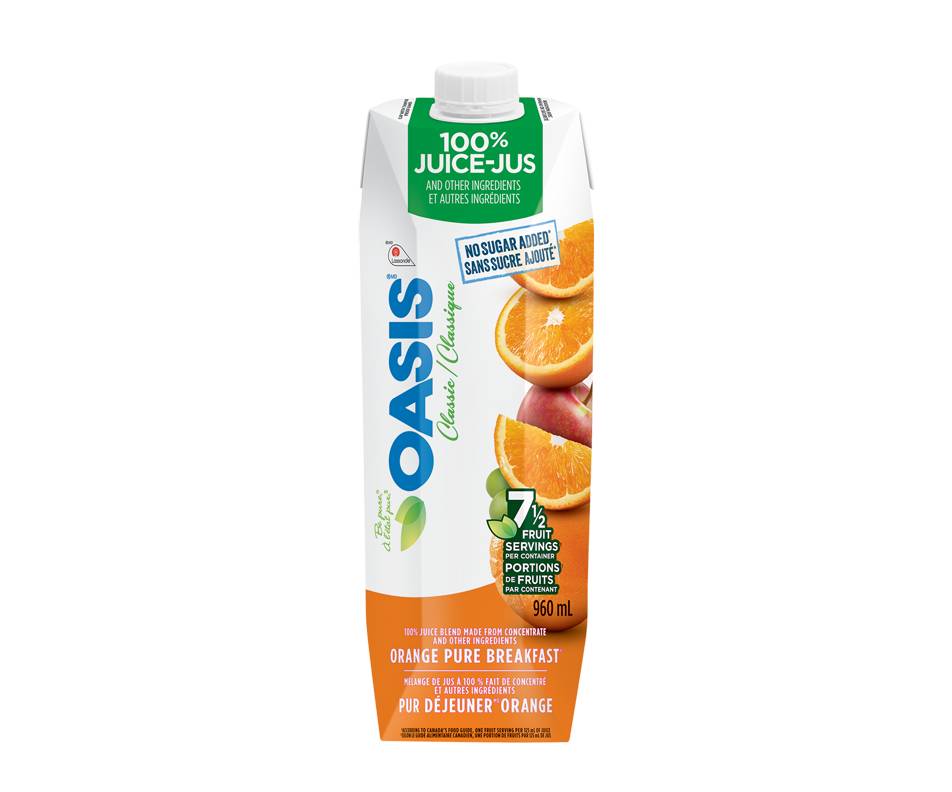 Oasis orange pur déjeuner (960 ml) - orange pure breakfast (960 ml)