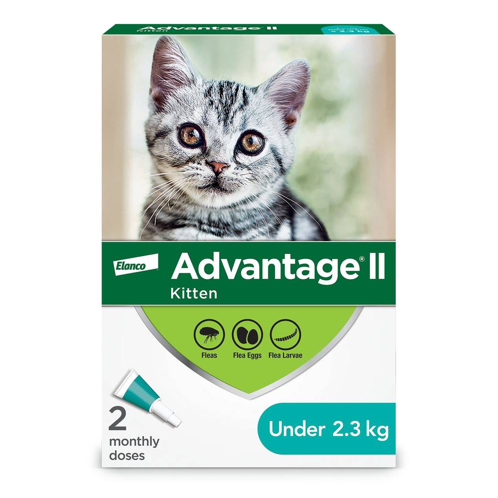 Advantage® II Kitten Once-A-Month Topical Flea Treatment - Under 2.3 kg (Size: 2 Count)