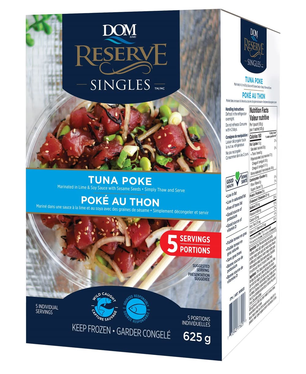 Dom Reserve - Portions De Poké Au Thon, 625 G / Dom Reserve Tuna Poké Singles, 625 G