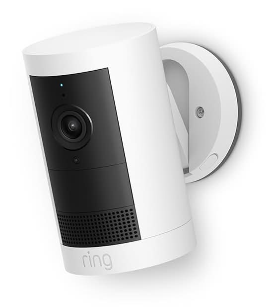 Ring Outdoor Cam Plus, Battery with 2K Video and Ring Vision, Low-Light Sight, and Mount-Anywhere Versatility (White)