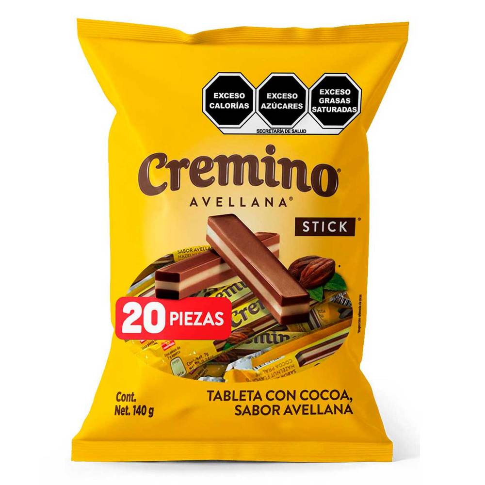 Cremino · Chocolates stick avellanas (25 un)