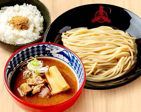 濃厚��豚骨魚介つけ麺 追い飯セット Rich Pork Bone Broth and Seafood Tsukemen with Finishing Rice Set