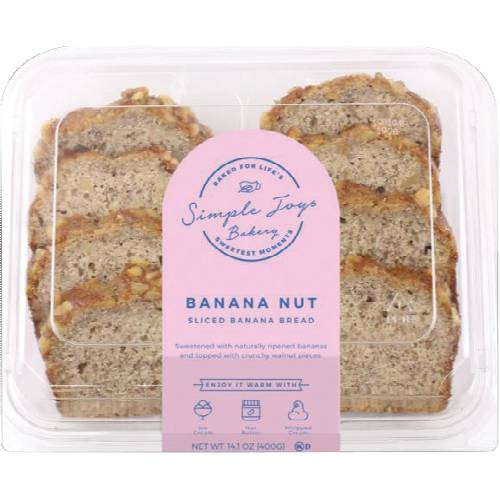 Simple Joys Bakery Sliced Banana Nut Bread 8 Pack