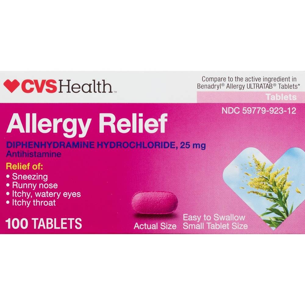 Cvs Health Allergy Relief Diphenhydramine Tablets