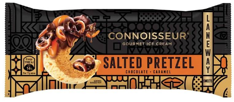 Connoisseur Salted Pretzel Ice Cream, Chocolate-Caramel (90mL)