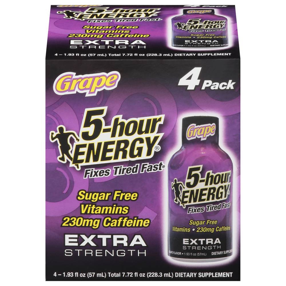 5 Hour Energy Extra Strength Grape Energy Shot (4 x 1.93 fl oz)