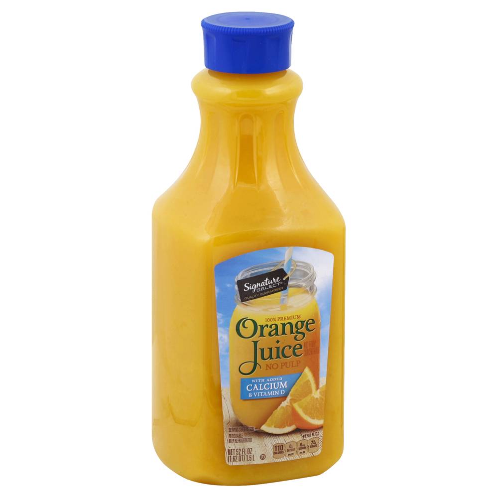 Signature Select No Pulp Premium Orange Juice With Calcium (52 fl oz)