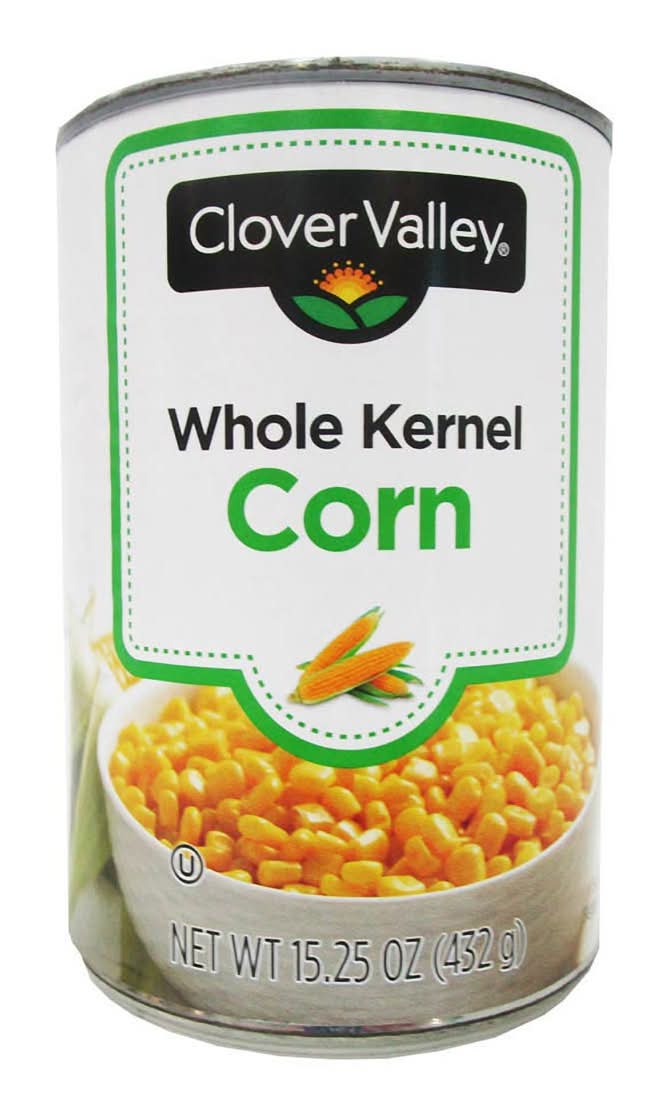 Clover Valley Canned Whole Kernel Corn 15.25 Oz