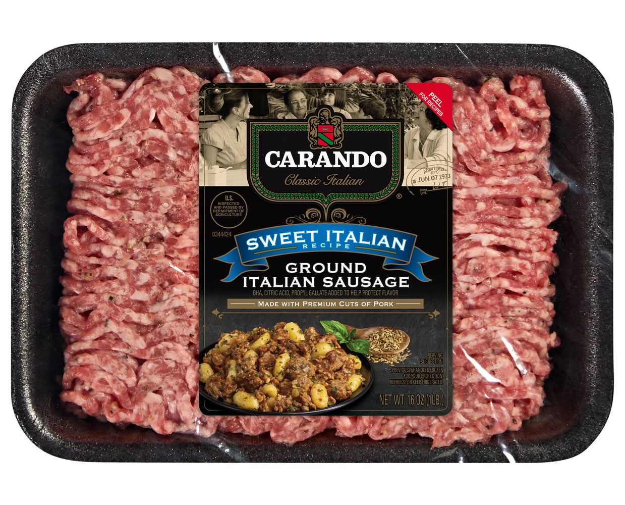 Carando Sweet Italian Ground Pork Sausage (16 oz)