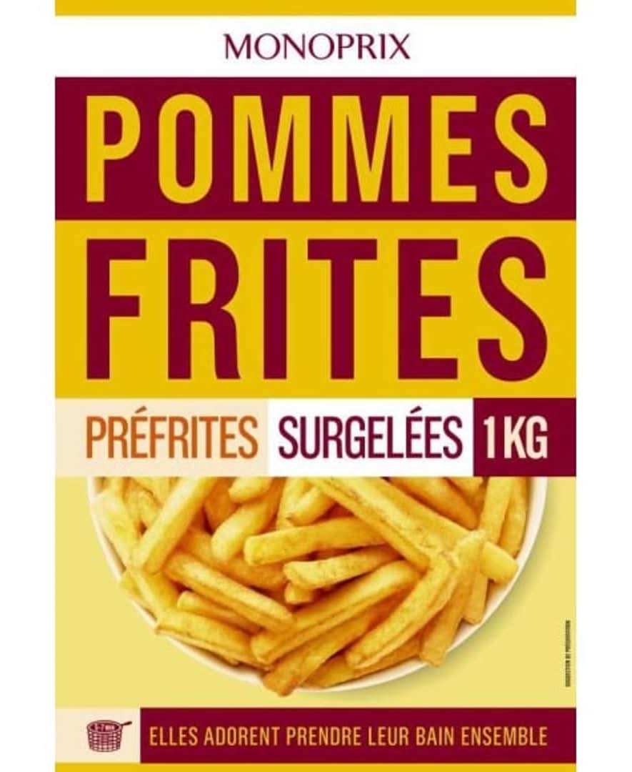 Monoprix - Pommes frites préfrites surgelées (1kg)