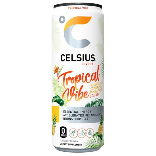 Celsius Tropical Vibe 12 oz Can