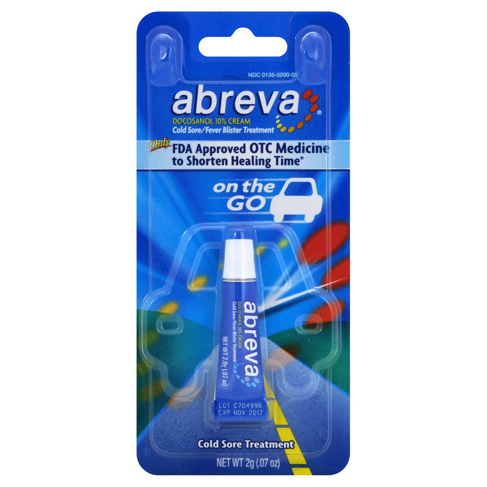 Abreva Docosanol 10% Cold Sore Fever Blister Treatment Cream