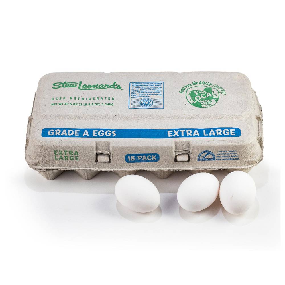 Stew Leonard's Eggs (40.5 oz, 18 ct)