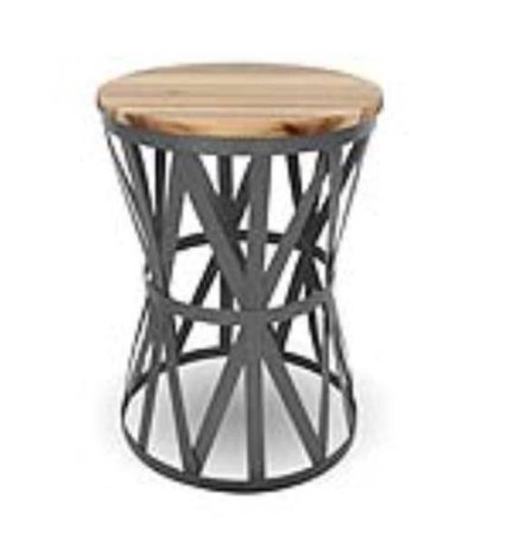 Gray Metal Garden Stool (Delivery options available. See item details.)