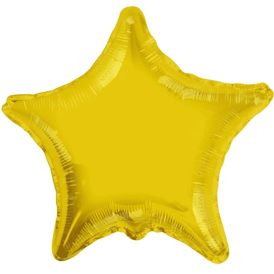 Inflated Family Dollar Star Shaped Foil Balloons, 19 in, Gold