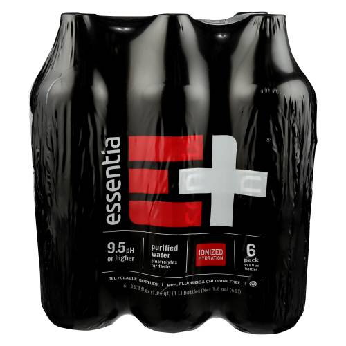 Essentia Ionized Alkaline Water 6 Pack of 1 L Bottles