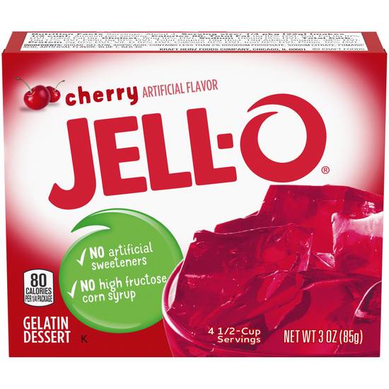 Jell-O Cherry Flavor Gelatin Dessert