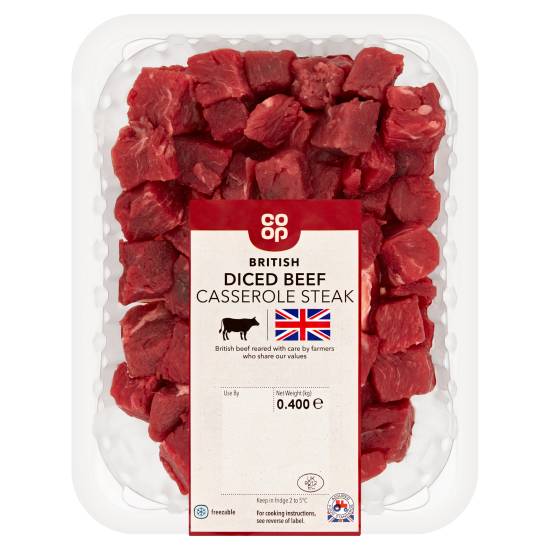 Co-op British Diced Beef Casserole Steak (400g)