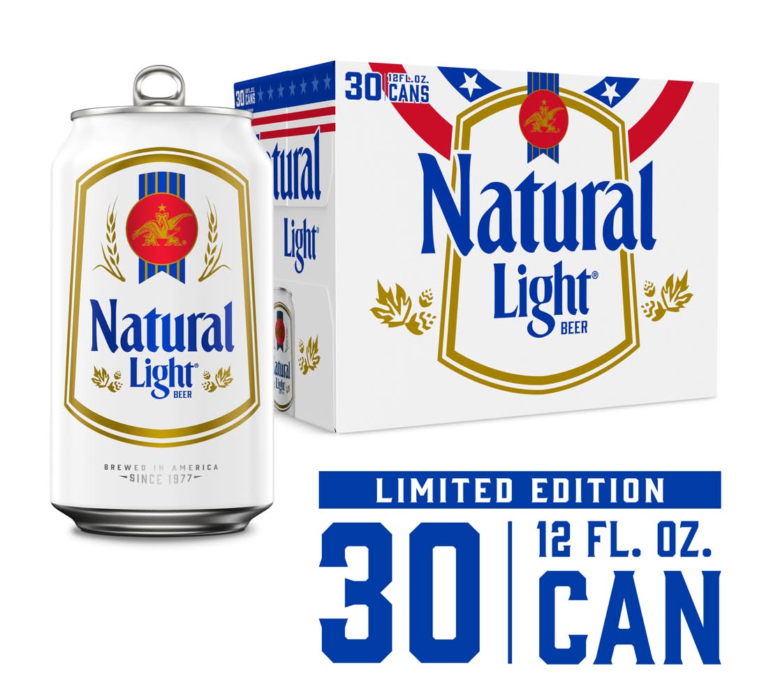 Natural Light Limited Edition American Lager Beer (30 x 12 fl oz)