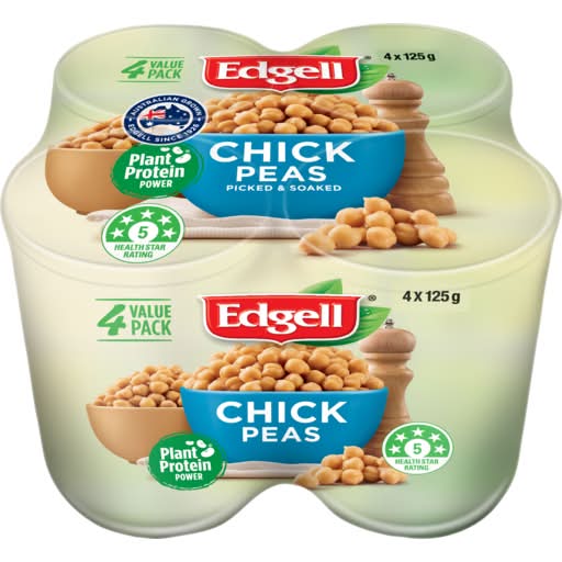 Edgell Chickpeas Snack packs (500g, 4 pack)