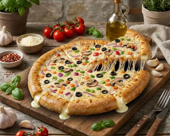 Large Stuffed Crust Veggie Pizza
