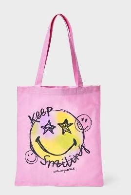 SmileyWorld Girls Tote Bag, Pink