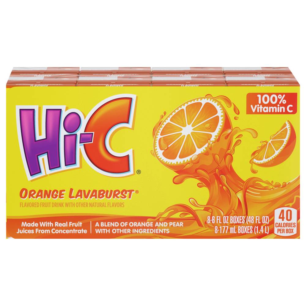 Hi-C Orange Lavaburst Fruit Drink (8 x 6 fl oz)