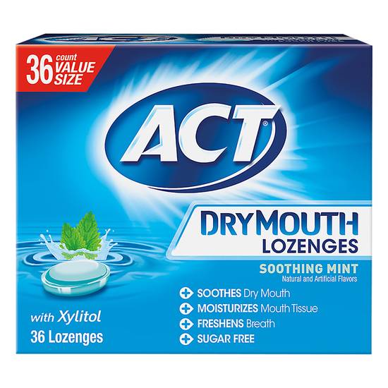 Act Dry Mouth Soothing Mint Lozenges (36 ct)