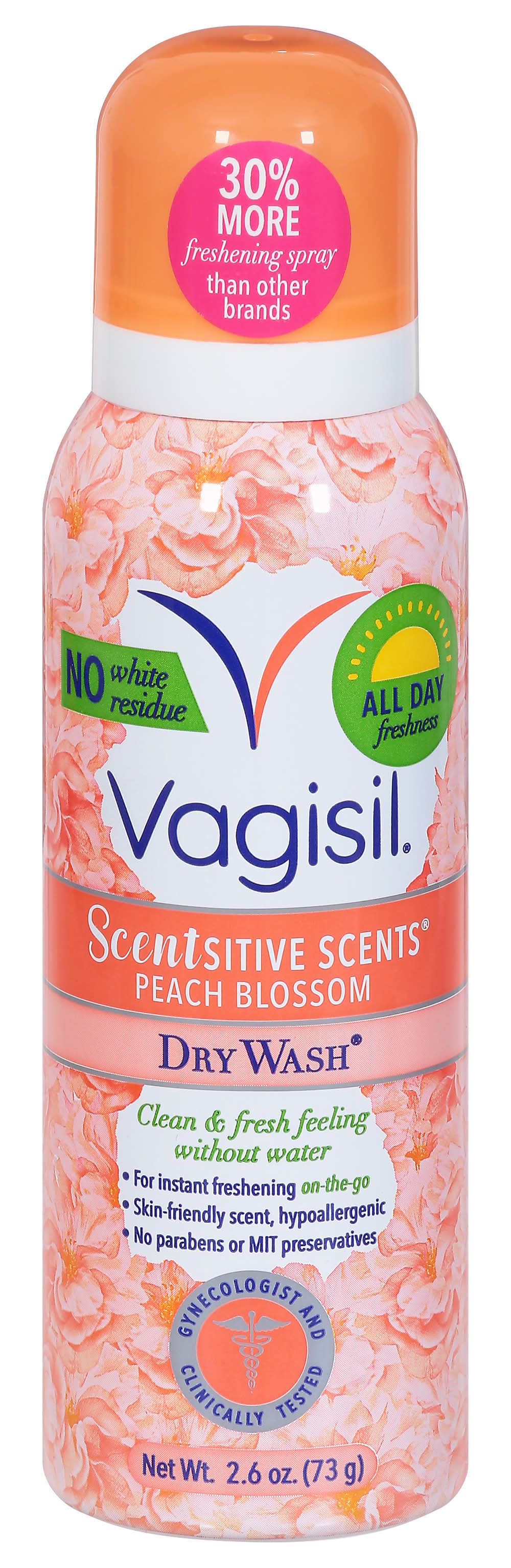 Vagisil Scentsitive Scents Peach Blossom Dry Wash (2.6 oz)