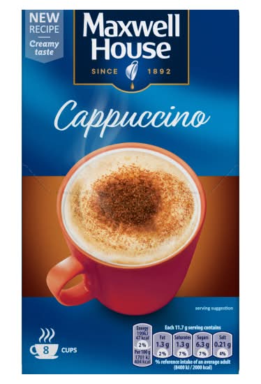 Maxwell House Cappuccino Instant Coffee (8 pack)