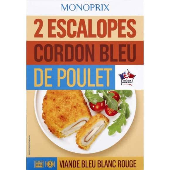 Monoprix Escalope Cordon Bleu De Poulet Le Paquet De 2, 200G