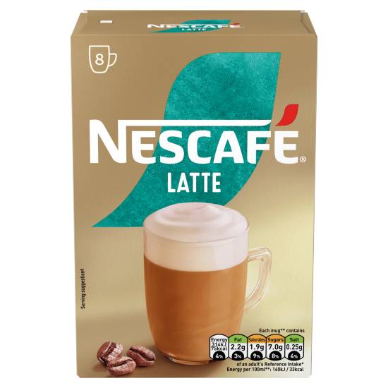 Nescafé Latte Instant Coffee (8 pack)