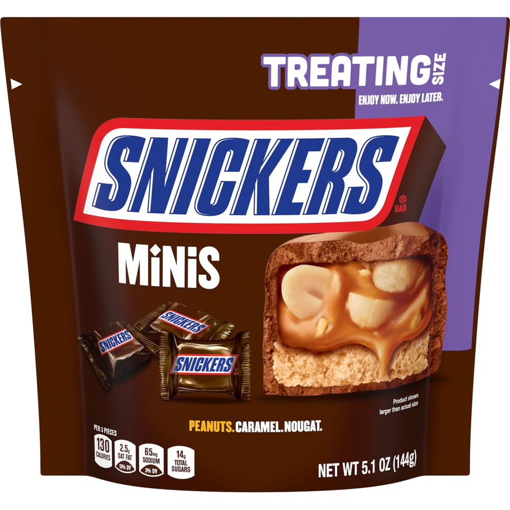 Snickers Minis Treating Size Candy Chocolate Bars (5.1 oz)