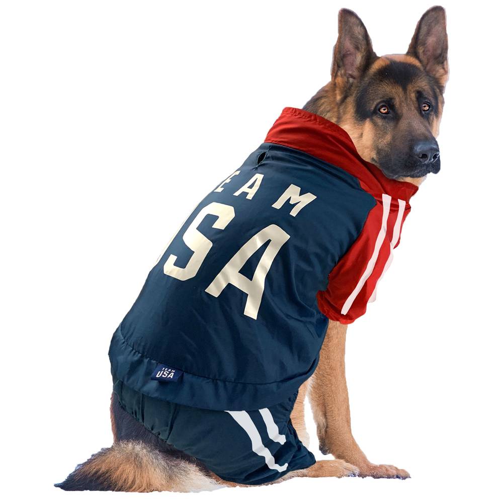 Team USA Dog Tracksuit (Color: Multi Color, Size: Large)