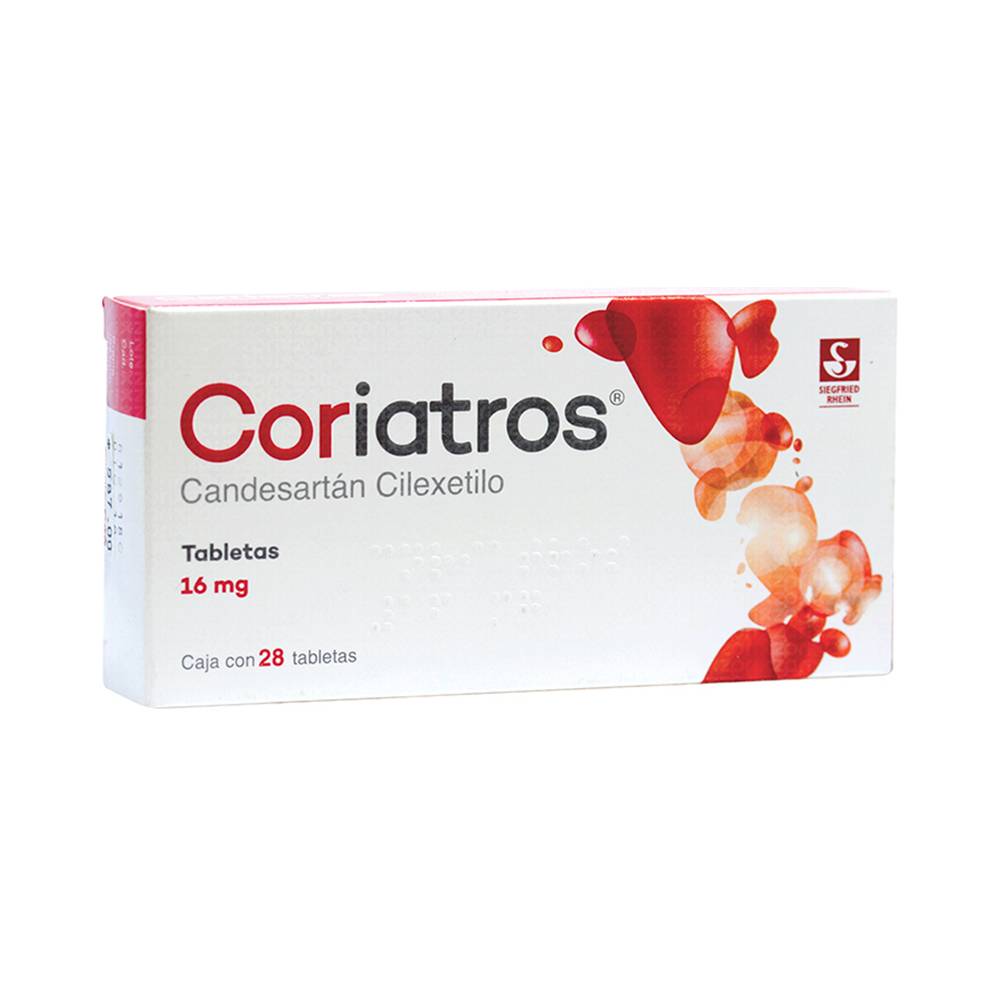 Siegfried Rhein · Coriatros candesartán cilexetilo tabletas 16 mg (28 un)