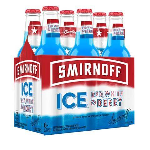 Smirnoff Ice Red, White, & Berry, 6pk 11.2oz Bottles