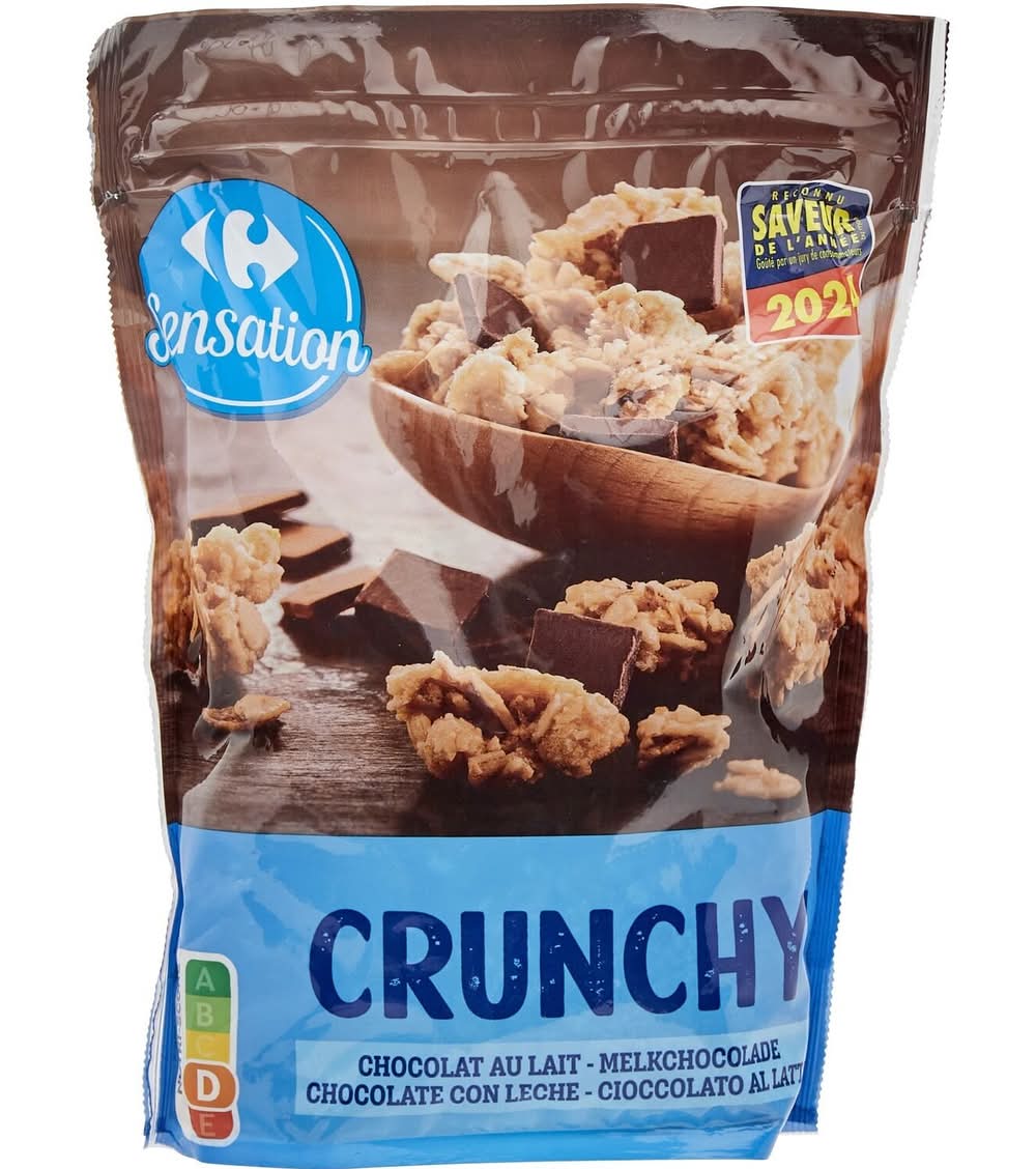 Carrefour Sensation - Céréales crunchy, chocolat au lait (500g)