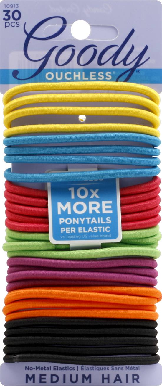 Goody Ouchless No Metal Gentle Elastics Assorted Color (30 ct)