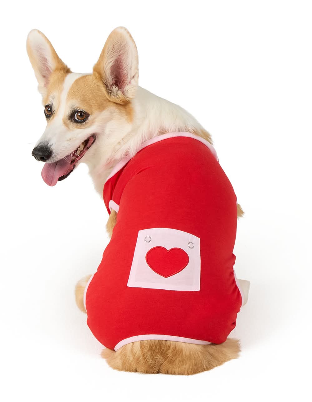 Top Paw® Valentine's Day Dog Pajamas (Color: Red, Size: Small)