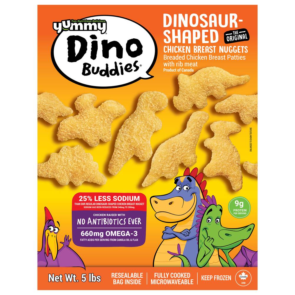 Yummy Dino Buddies Dinosaur-Shaped Chicken Breast Nuggets