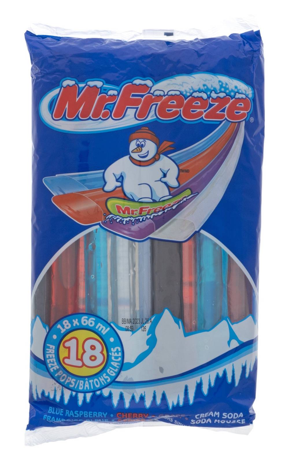 Mr Freeze Ice Pops, Assorted (1.19 L, 18 ct)