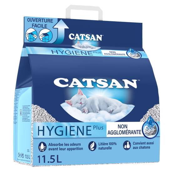 Catsan - Hygiene plus litière minérale pour chat (11.5 L)