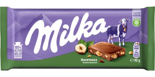 Milka Hazelnut Chocolate 90g