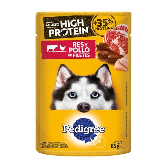 Pedigree alimento high protein para perro (adulto/todas las razas/res/pollo)