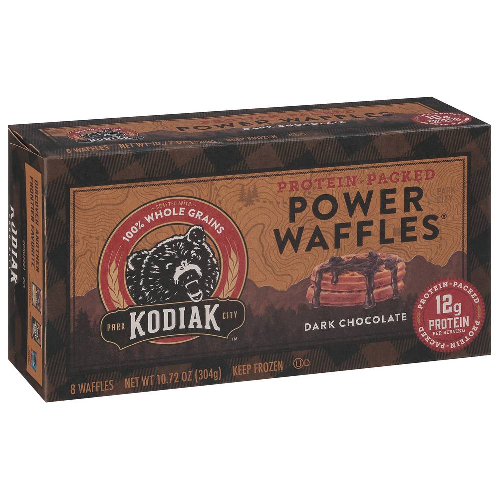 Kodiak Protein Packed Dark Chocolate Power Waffles (8 ct)