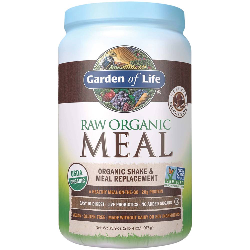 Garden of Life Raw Organic Meal Replacement, Chocolate Cacao (35.9 oz)