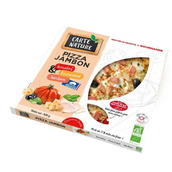 Pizza jambon 400g - CARTE NATURE - BIO