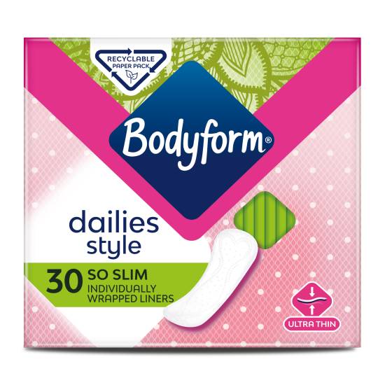 Bodyform Dailies Style So Slim Panty Liners (30 pack)